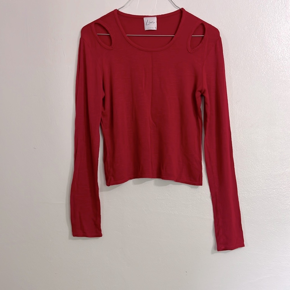 Red long sleeve shirt